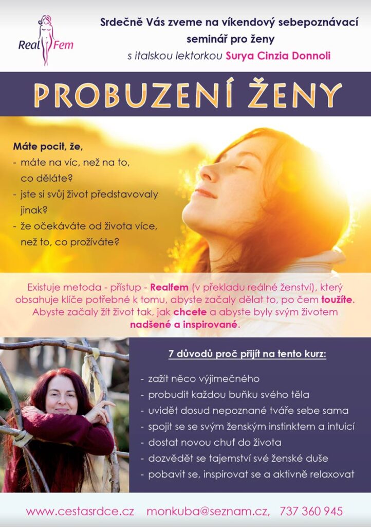 leták RealFem Probuzení